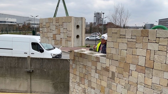 Construction mur avec modules CUBwall